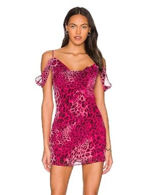 NWT
Nevaeh Drape Mini Dress in Pink Leopard
SUPERDOWN